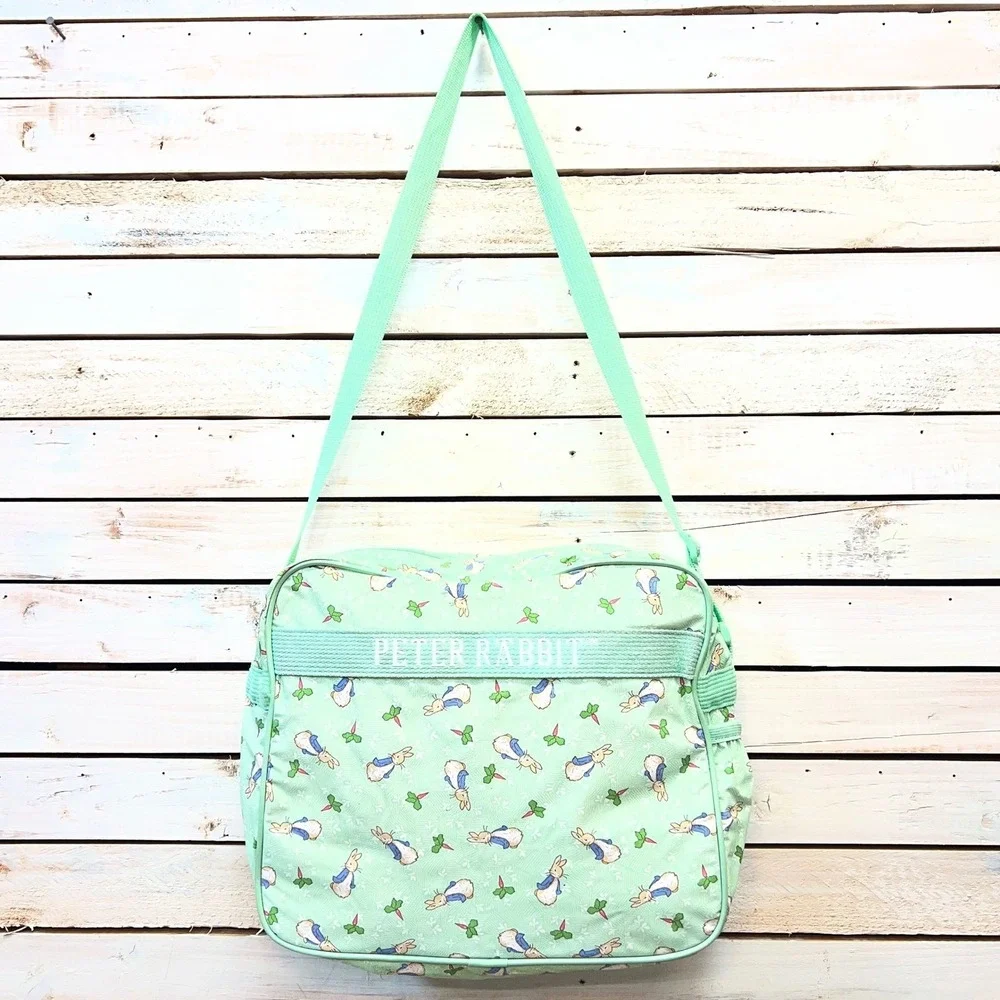 Peter Rabbit Mint Green Nylon Diaper‎ Messenger Bag Beatrix Potter Large